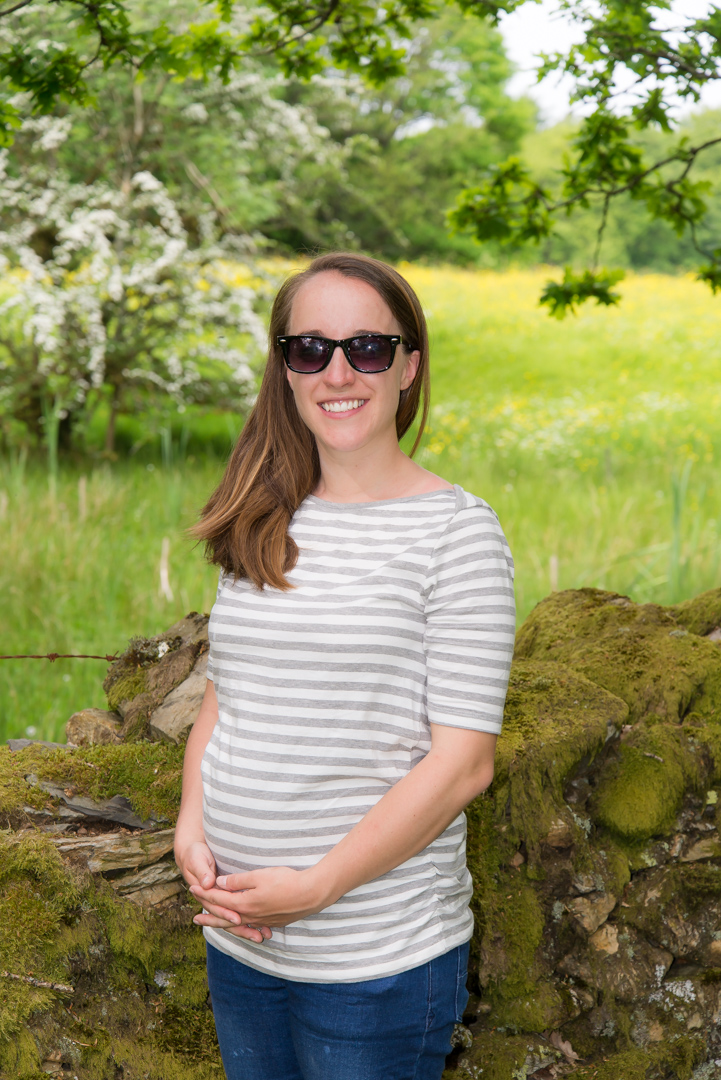 Ashley, looking beautiful -- next to the wall that dividing wher
